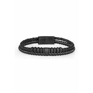 Bratara pentru barbati din Piele ecologica - lungime 21 cm - JWQG3029 imagine