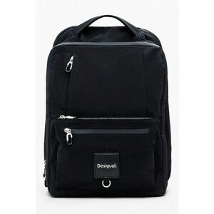 Rucsac dreptunghiular din material textil - Negru imagine