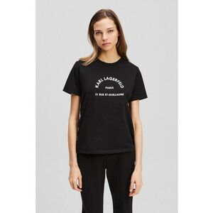 Tricou din bumbac organic cu imprimeu - Negru imagine