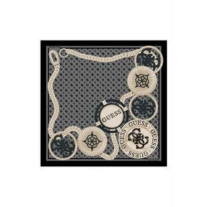 Esarfa cu imprimeu logo contrastant - Negru/Maro taupe deschis imagine