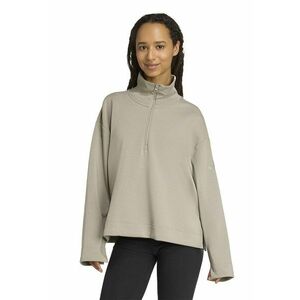 Bluza de trening lejera din amestec de modal cu fermoar scurt - Kaki imagine