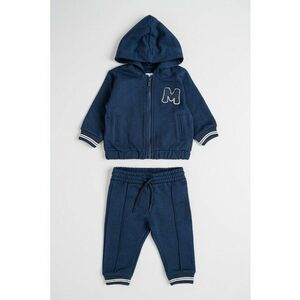 Set de pantaloni de trening si hanorac cu imprimeu - 2 piese - Alb/Bleumarin imagine