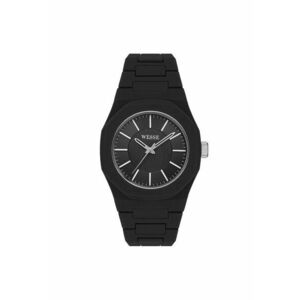 Ceas barbatesc 41mm - mecanism quartz - curea plastic - Black imagine