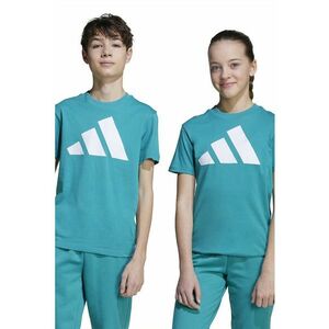 Tricou din bumbac cu imprimeu logo cauciucat - Verde persan imagine