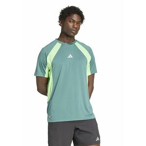 adidas Performance - Tricou regular-fit cu decolteu la baza gatului - Galben pai/Verde deschis imagine