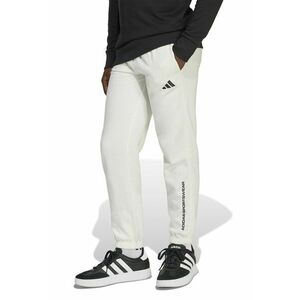 Pantaloni de trening cu logo si snur - Alb murdar imagine