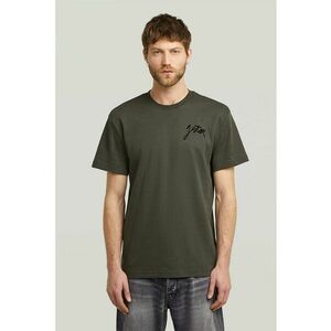 Tricou din bumbac organic cu detaliu logo - Kaki imagine