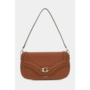 Geanta crossbody de piele ecologica cu buzunar pe partea din spate cu fermoar - Portocaliu stins imagine