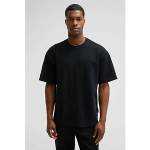 Tricou oversize cu guler rotund 30047780 - Negru imagine