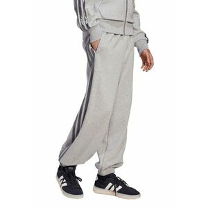 Pantaloni de trening lejeri cu segmente laterale contrastante - Gri deschis melange/Argintiu inchis imagine