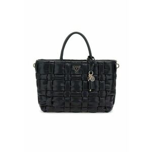 Geanta shopper cu aspect impletit - Negru imagine