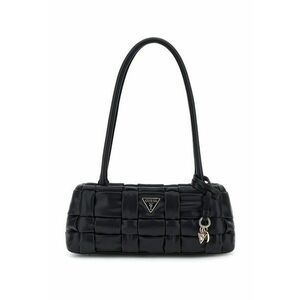 Geanta cu bareta de umar si aspect impletit - Negru imagine