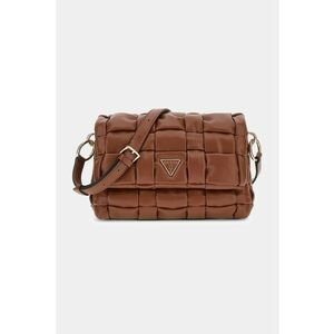 Geanta crossbody cu aspect impletit - Maro imagine