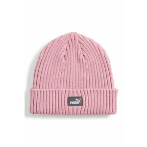 Caciula striata cu aplicatie logo Classic - Roz pastel imagine