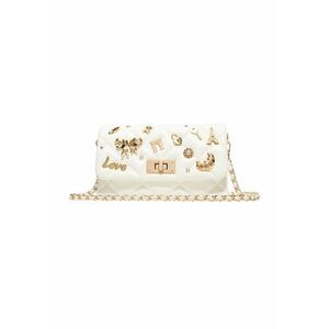 Geanta crossbody cu aspect matlasat Kirstyn - Auriu/Alb murdar imagine