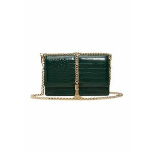 Geanta crossbody cu bareta din lant Lilitha - Verde padure imagine