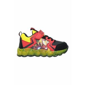 Pantofi sport cu velcro Iron Man - Negru/Coral/Galben pai imagine