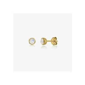 Cercei din argint Birthstone Golden June - Piatra Lunii imagine