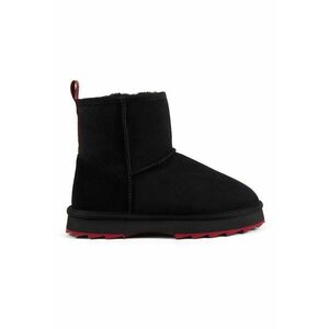 Ghete de piele intoarsa fara inchidere Sharky Mini - Negru imagine