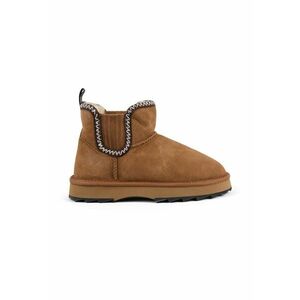 Ghete de piele fara inchidere - Caramel imagine