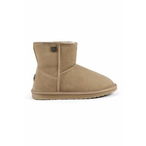 Ghete slip-on de piele intoarsa cu logo discret - Bej deschis imagine