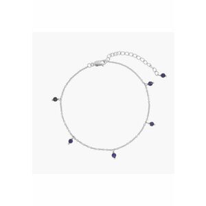 Bratara de picior din argint Gem Droplet - Lapis imagine