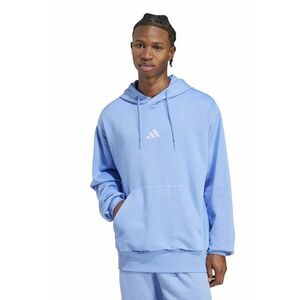 Hanorac regular fit cu buzunar kangaroo Feelcozy - Alb/Albastru azur imagine