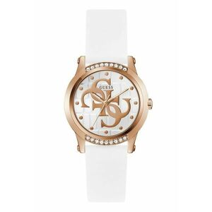Ceas cu cristale - Auriu rose/Alb imagine