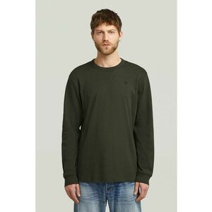 Bluza regular fit cu decolteu la baza gatului - Kaki inchis/Galben mustar imagine
