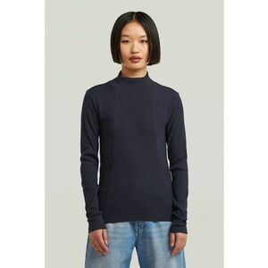 Bluza slim fit din amestec de bumbac organic - Albastru ultramarin imagine