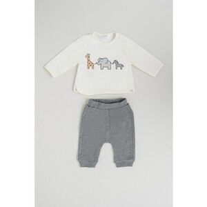 Set de pantaloni si bluze - 4 piese - Maro taupe deschis/Alb murdar imagine