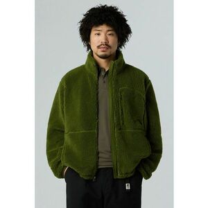 Jacheta cu fermoar si model uni - Verde imagine