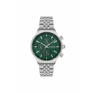 Ceas barbatesc WWG207405 - 43 mm - otel - rezistent la apa 5 ATM - argintiu - cadran verde imagine