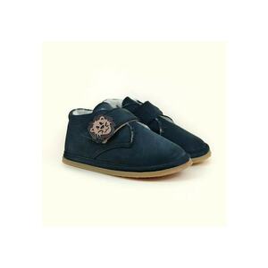 Ghete Barefoot din piele nabuc Zira - Albastru inchis imagine