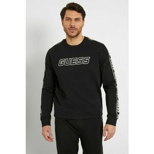 Bluza de trening din bumbac cu segmente logo - Negru imagine