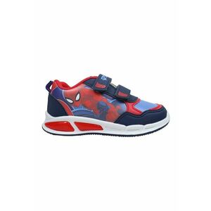 Pantofi sport cu velcro si Spiderman - Rosu vermillion/Albastru imagine