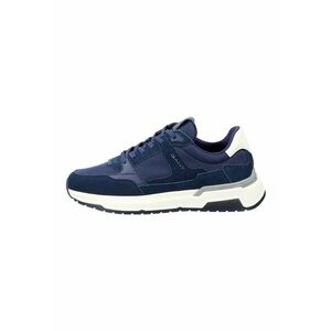 Pantofi sport din piele intoarsa si plasa cu detaliu logo Jeuton - Albastru inchis imagine