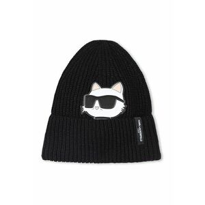 Caciula striata cu logo - Alb/Negru imagine