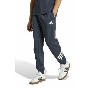 Pantaloni de trening din amestec de bumbac cu logo - Alb/Bleumarin imagine