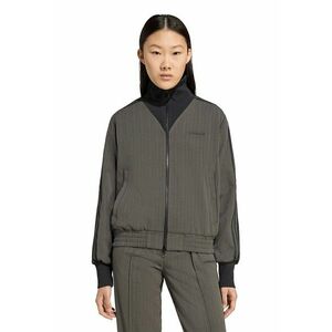 Bluza de trening cu fermoar si guler inalt - Gri antracit/Gri inchis imagine