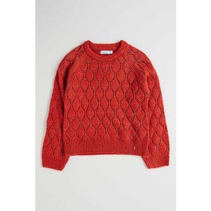Pulover cu maneci raglan - Caramiziu imagine