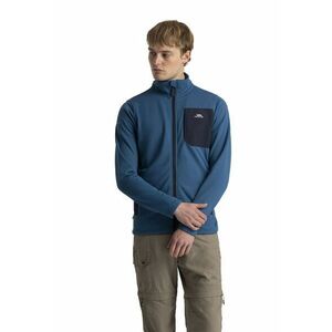 Bluza din fleece cu fermoar si segmente contrastante Falkenham - Albastru imagine