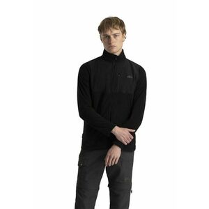 Bluza din fleece cu fermoar si segmente contrastante Falkenham - Negru imagine