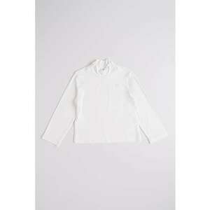 Bluza cu guler scurt - Alb murdar imagine