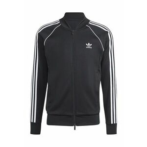 Bluza de trening cu fermoar si logo - Negru/Alb optic imagine