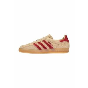Pantofi sport low-cut cu garnituri din piele intoarsa Gazelle - Rosu/Bej imagine