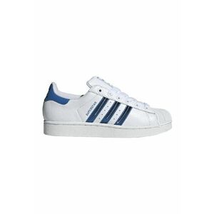Pantofi sport din piele Superstar II - Alb optic/Albastru imagine