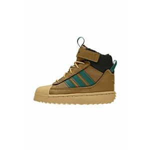 Pantofi sport high-top cu velcro Superstar Winter Trek - Negru/Maro deschis imagine
