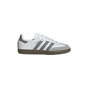 Pantofi sport cu insertii din piele intoarsa Samba OG - Alb/Gri inchis imagine