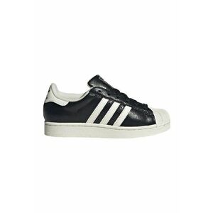 Pantofi sport din piele cu aspect retro Superstar II - Negru imagine